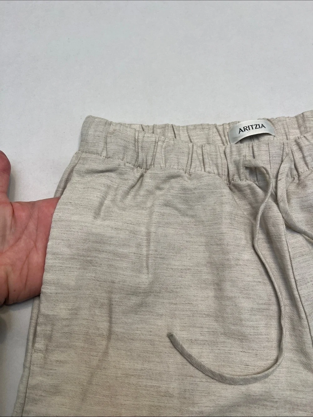 ARITZIA LINEN BLEND WIDE LEG PANTS TAN SIZE XS TALL